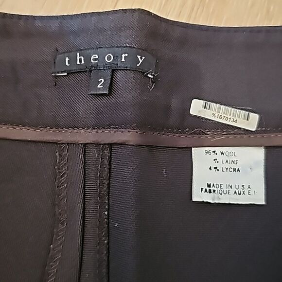 Dark brown a line skirt size 2 Theory - Picture 2 of 11